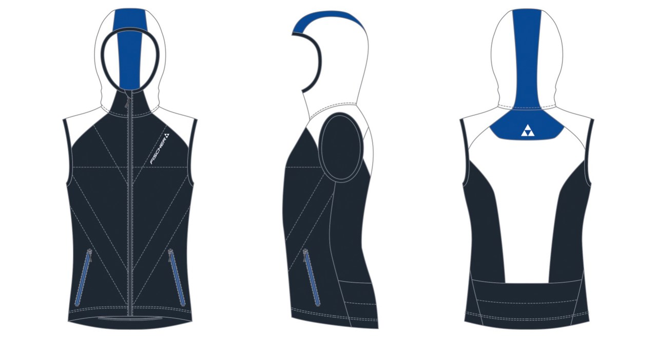 Fischer Thermo Vest VEYSONNAZ, black/white/blue - L