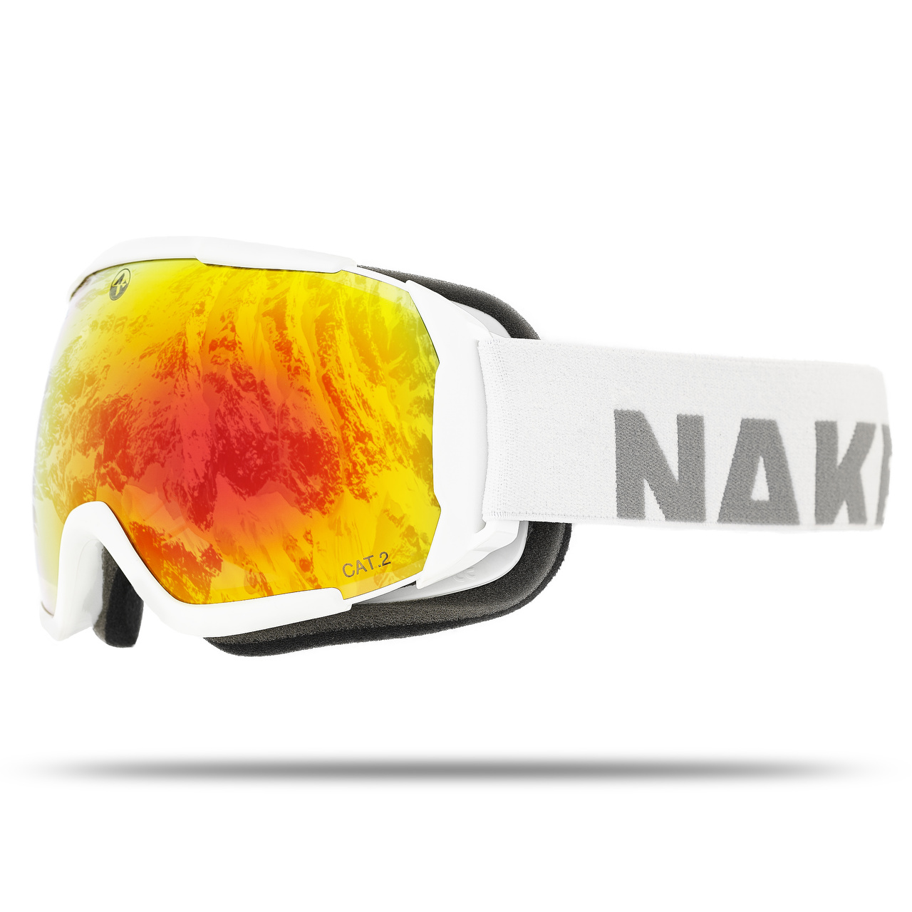 Naked Optics Skibrille The FAME Weiß (Rotes Glas)
