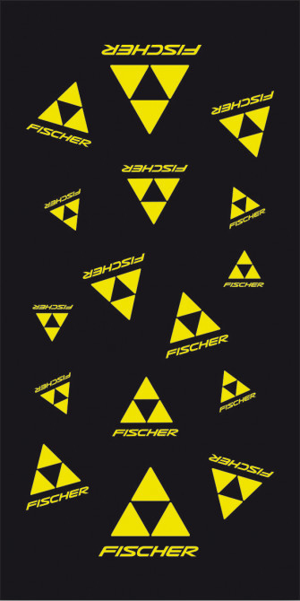 Fischer Bandana "Logo Black/Yellow",  NEON Schlauchschal, Multifunktionstuch, ONE SIZE